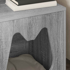 vidaXL Cat House Grey Sonoma 42.5 x 40 x 53.5 cm Engineered Wood 4
