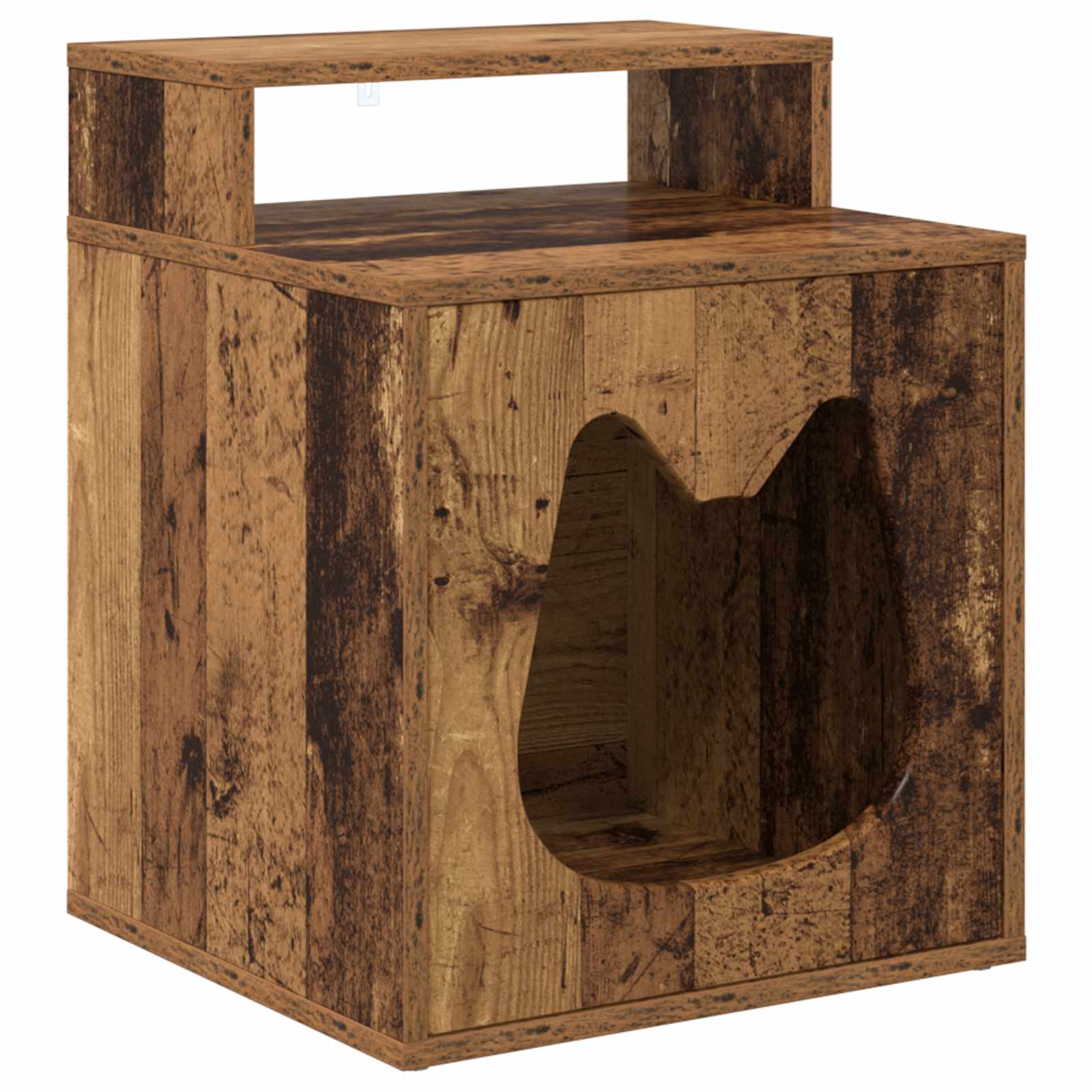 vidaXL Cat House Old Wood 42.5 x 40 x 53.5 cm Engineered Wood 2