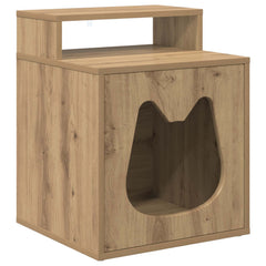 vidaXL Cat House Artisian Oak 42.5 x 40 x 53.5 cm Engineered Wood 2
