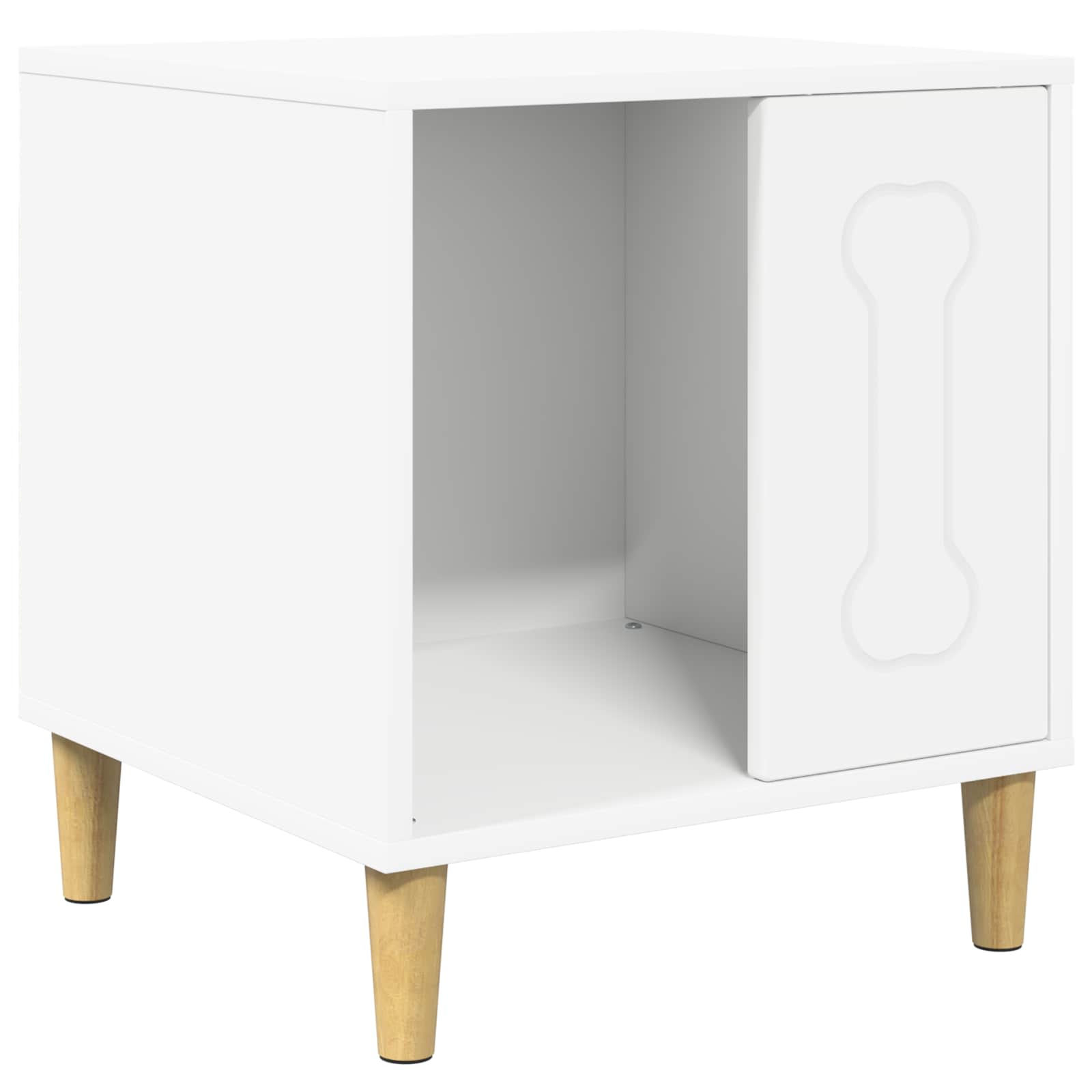 vidaXL Dog House White 44 x 42 x 49 cm Engineered Wood 2