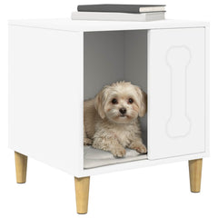 vidaXL Dog House White 44 x 42 x 49 cm Engineered Wood 3