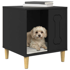 vidaXL Dog House Black 44 x 42 x 49 cm Engineered Wood 3