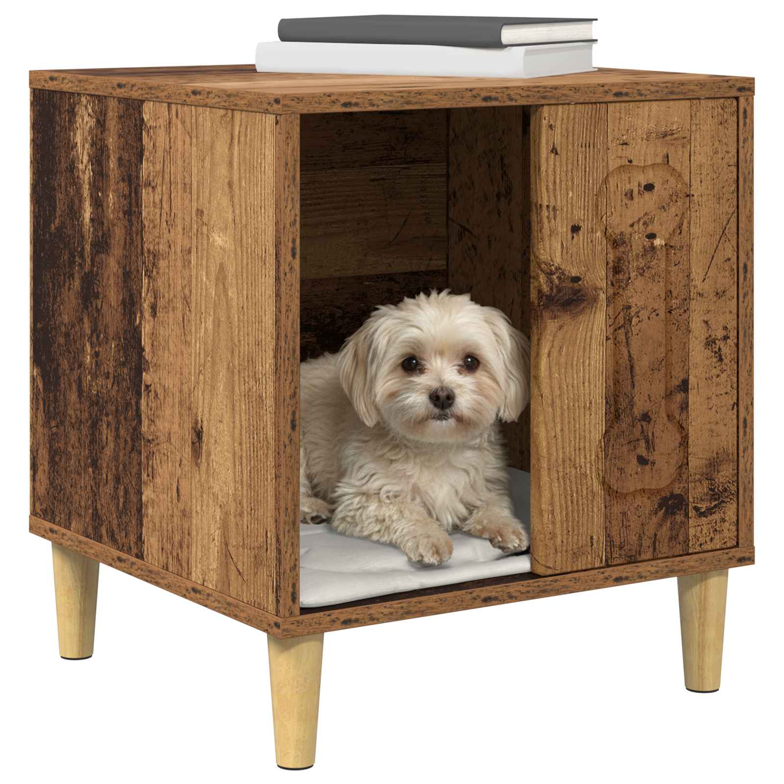 vidaXL Dog House Old Wood 44 x 42 x 49 cm Engineered Wood 3
