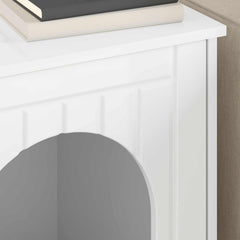 vidaXL Cat House Gloss White 53 x 52 x 62 cm Engineered Wood 4