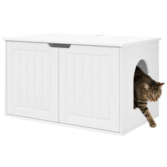 Cat House 85 x 55 x 50.5 cm Engineered Wood White