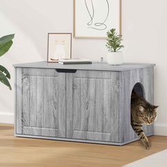 Cat House 85 x 55 x 50.5 cm Engineered Wood Grey sonoma