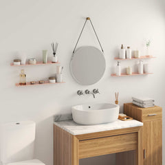 vidaXL Floating Shelf 4 pcs Pink 60 x 8.5 x 2.5 cm Steel 4