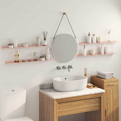 vidaXL Floating Shelf 4 pcs Pink 80 x 9 x 2.5 cm Steel 4
