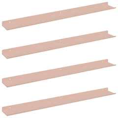 vidaXL Floating Shelf 4 pcs Pink 80 x 9 x 2.5 cm Steel 2