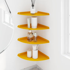 vidaXL Corner Floating Shelf 4 pcs Mustard Yellow 30 x 30 x 2 cm 4