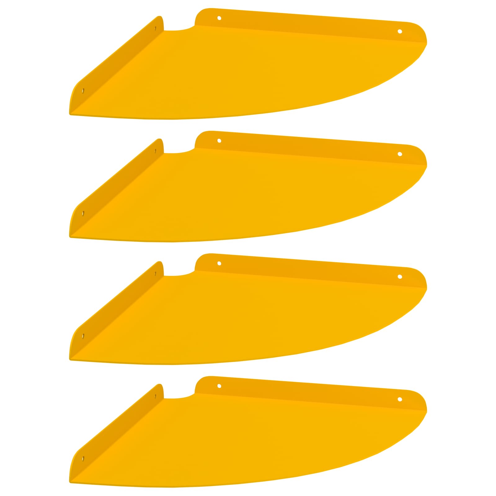 vidaXL Corner Floating Shelf 4 pcs Mustard Yellow 30 x 30 x 2 cm 2