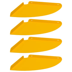 vidaXL Corner Floating Shelf 4 pcs Mustard Yellow 30 x 30 x 2 cm 2