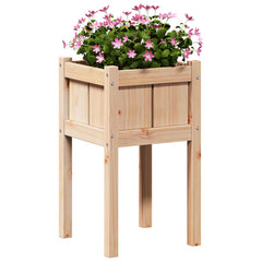 vidaXL Garden Planter Nature 40 x 40 x 70 cm Solid Pine Wood 3