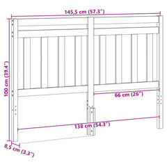 vidaXL Headboard with Headboard Wax Brown 145.5 x 100 cm 5