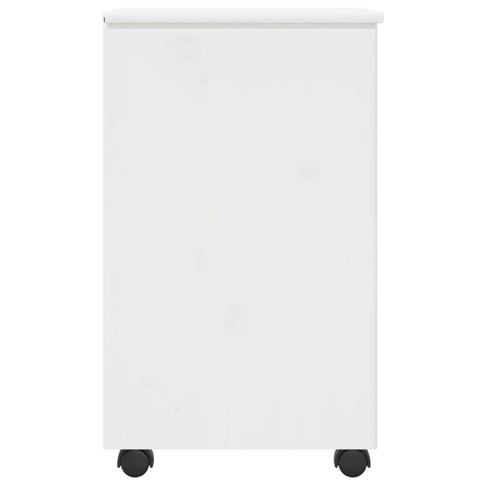 vidaXL Rolling Cabinet White 34 x 39 x 65.5 cm Solid Pine Wood 6