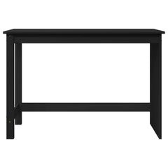 vidaXL Desk Black 112 x 50 x 75 cm Solid Pine Wood 4