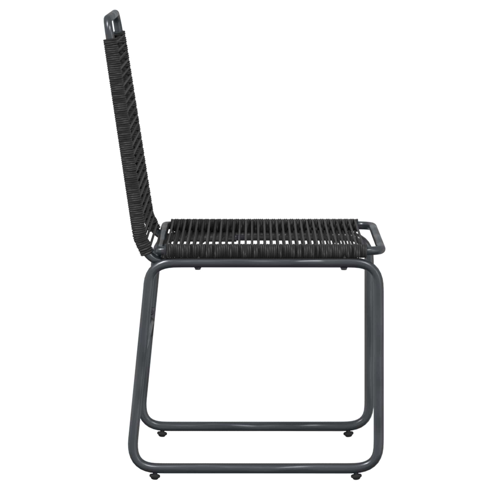 vidaXL Garden Chairs 2 pcs Black Rattan 5