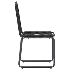 vidaXL Garden Chairs 2 pcs Black Rattan 5