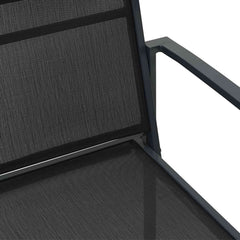 vidaXL Garden Chairs 2 pcs Black and Anthracite Textilene Fabric 4