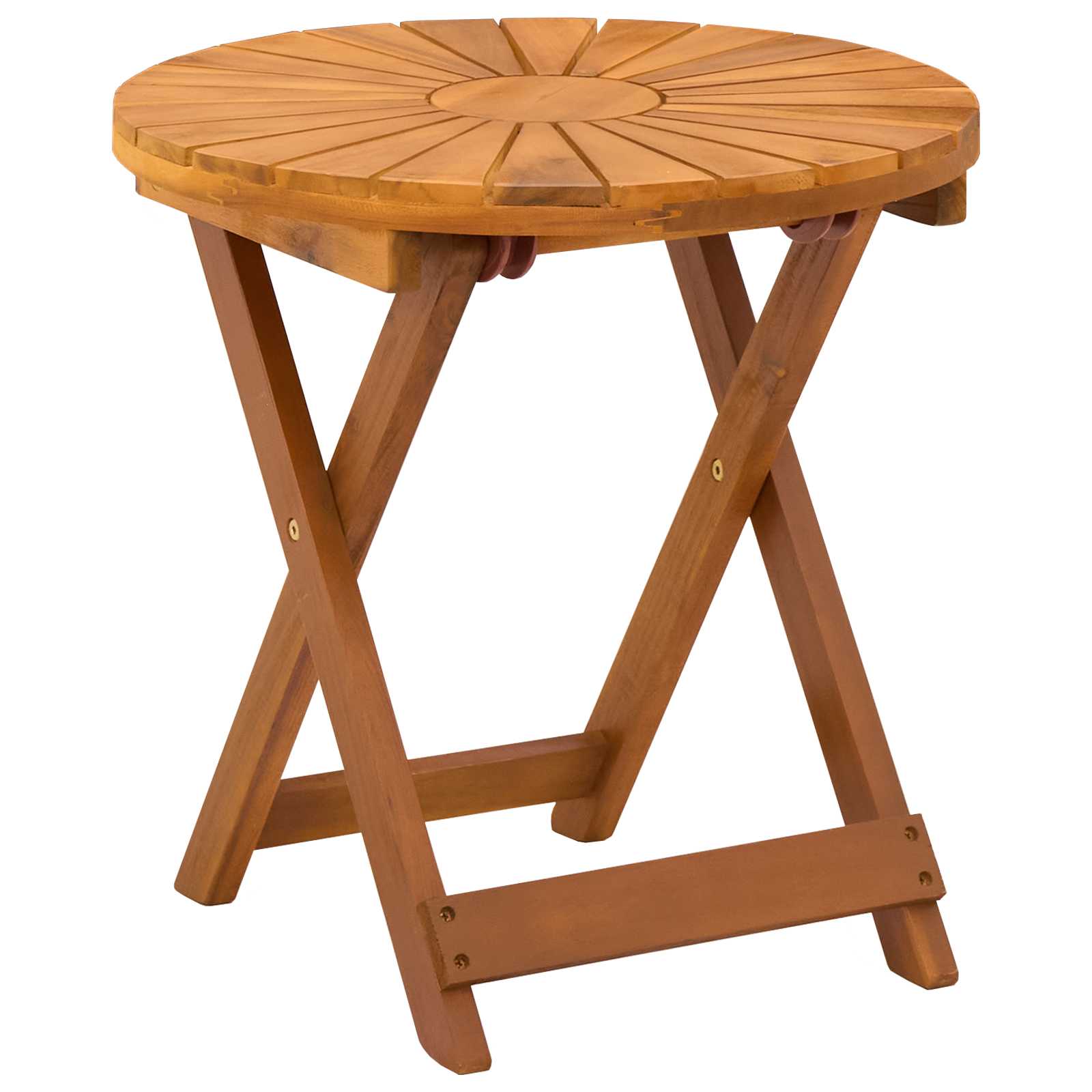 vidaXL Bistro Table Natural Ø45 x 45 cm Solid Acacia Wood 5