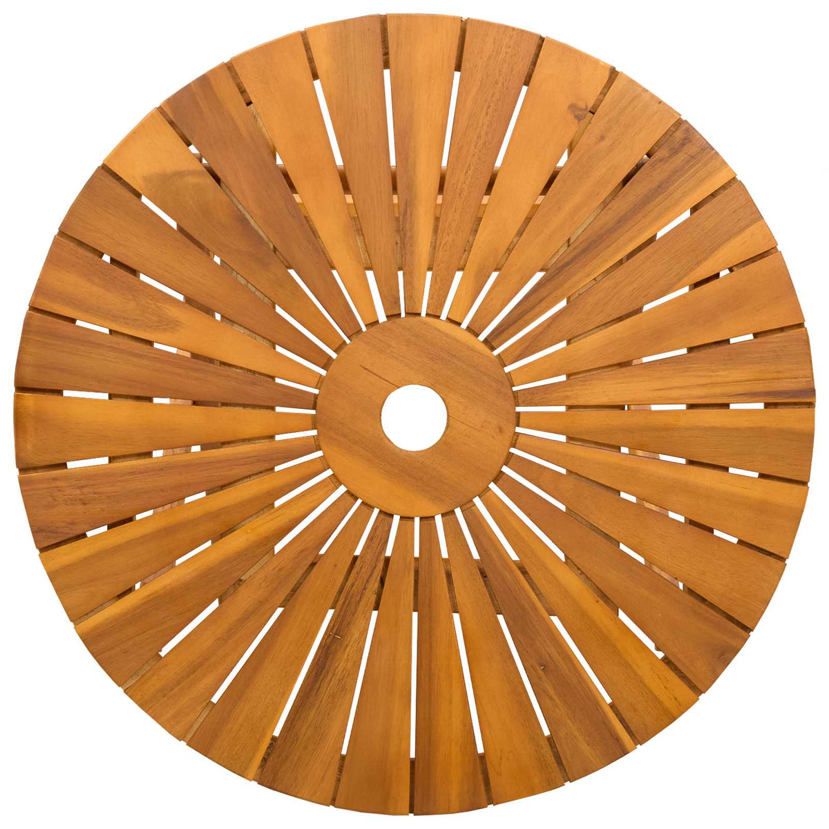 Folding Garden Table Natural Ø60 75 cm Solid Acacia Wood 60 cm