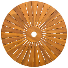 Folding Garden Table Natural Ø60 75 cm Solid Acacia Wood 60 cm