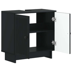 vidaXL Bathroom Sink Cabinet EDE Black 59.5 x 31.5x 59 cm 2