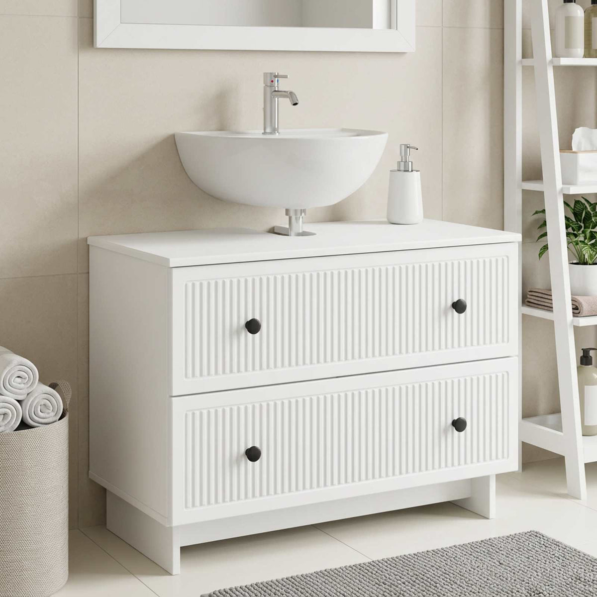 Bathroom Sink Cabinet EDE 82 x 41x 59 cm White