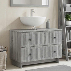 Bathroom Sink Cabinet EDE 82 x 41x 59 cm Grey sonoma
