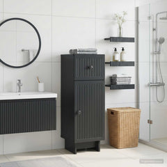 Bathroom Storage Cainet EDE 30 x 31 x 80 cm Black