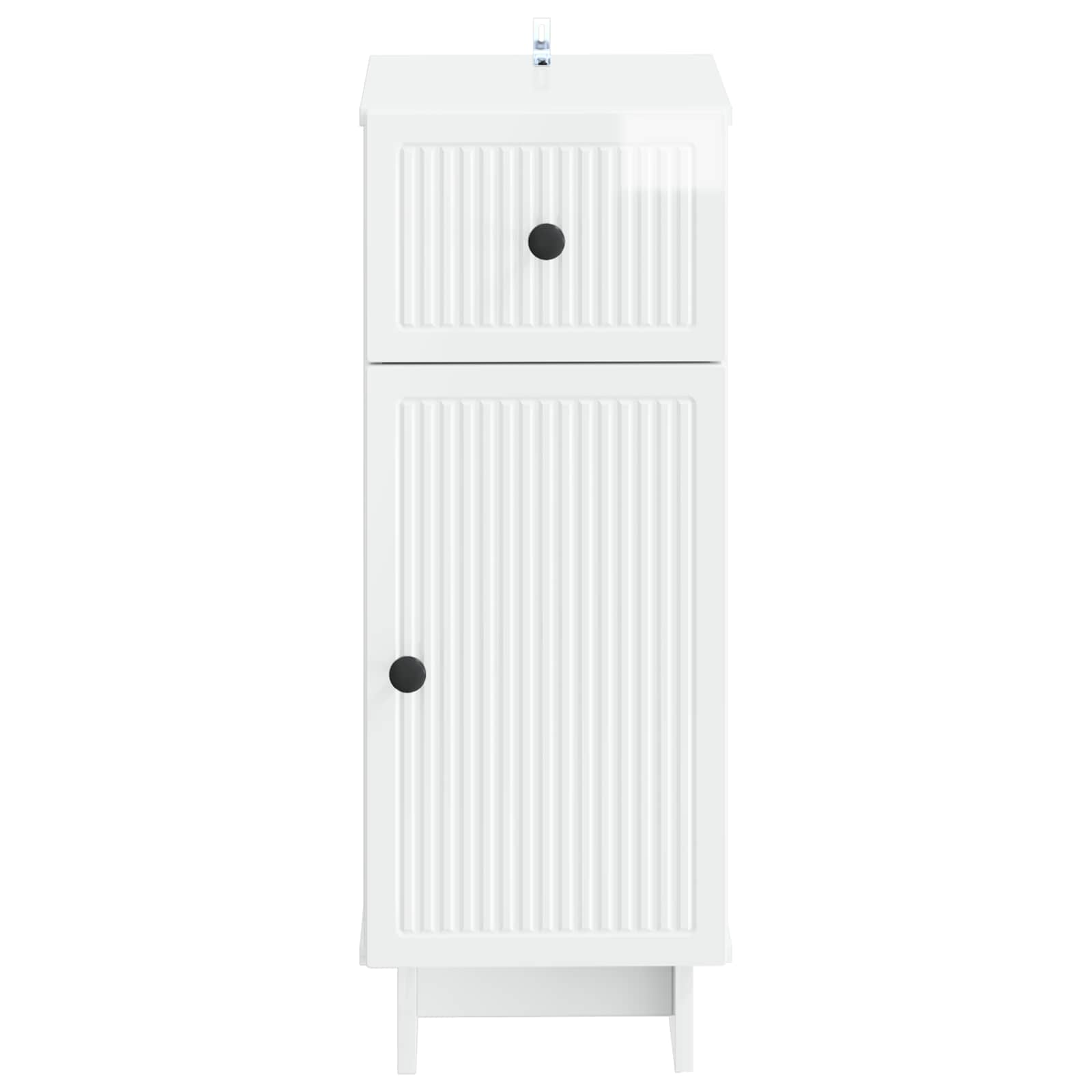 vidaXL Bathroom Storage Cainet EDE High Gloss White 30 x 31 x 80 cm 4