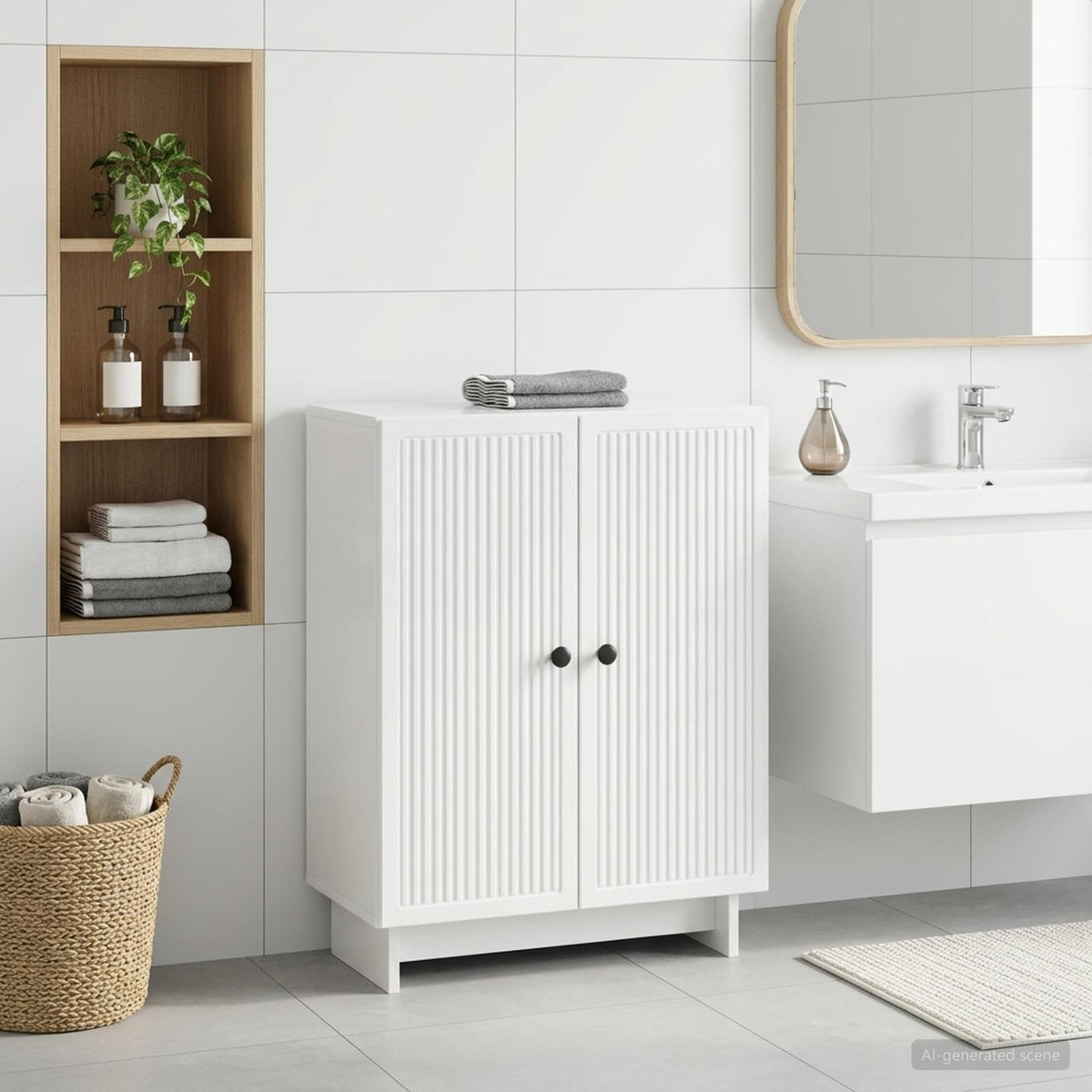 vidaXL Bathroom Storage Cainet EDE 59.5 x 31 x 80 cm