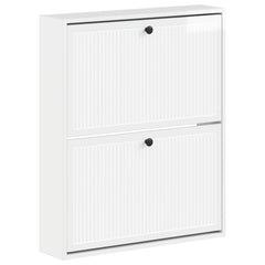 vidaXL Wall-Mounted Shoe Cabinet EDE 71 x 17 x 86 cm Engineered Wood 2