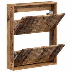 vidaXL Wall-Mounted Shoe Cabinet EDE 71 x 17 x 86 cm Engineered Wood 3