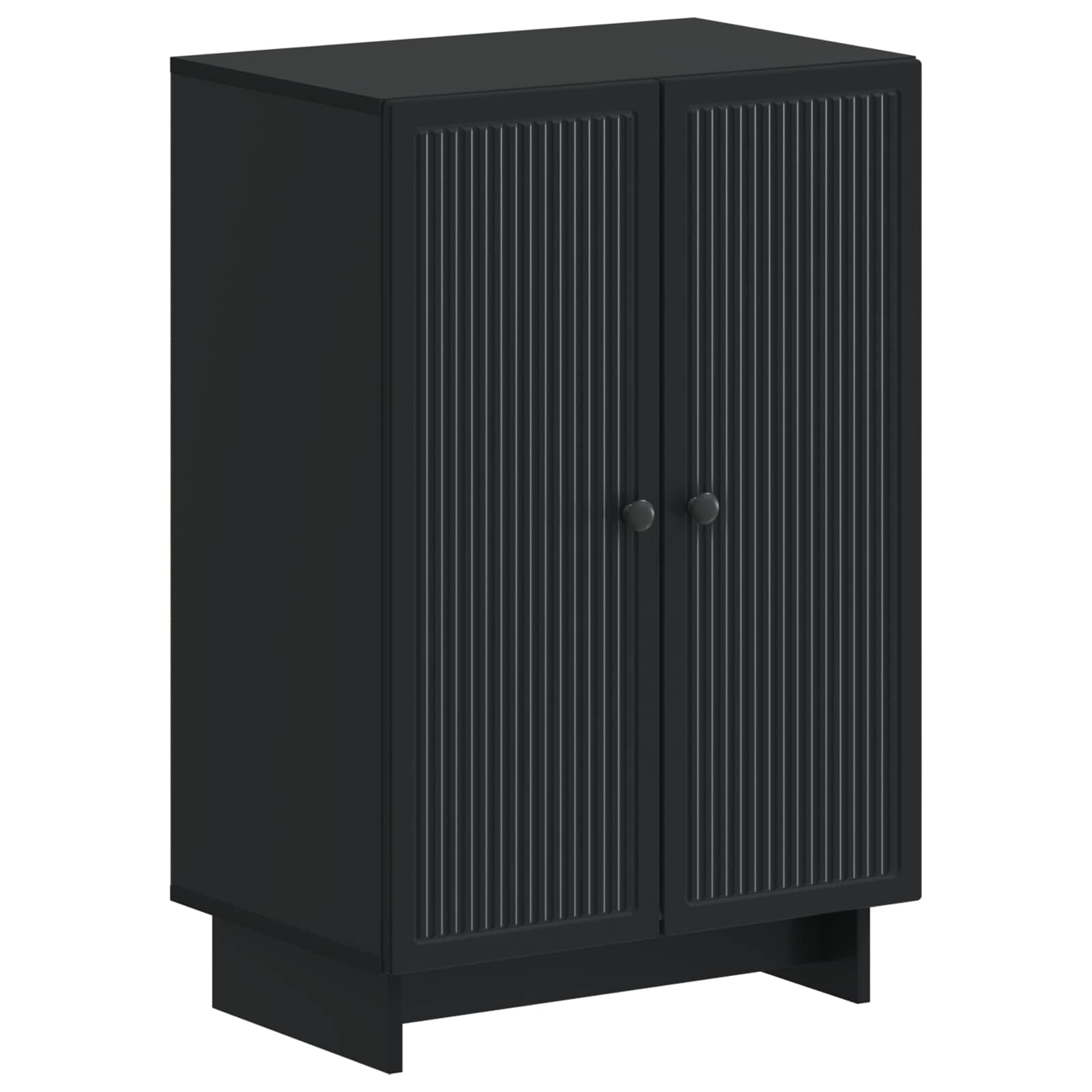 vidaXL Shoe Cabinet EDE 59.5 x 39.5 x 90 cm Engineered Wood Black 2