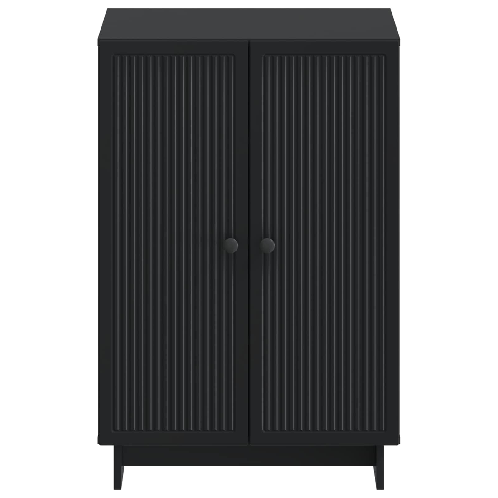 vidaXL Shoe Cabinet EDE 59.5 x 39.5 x 90 cm Engineered Wood Black 4