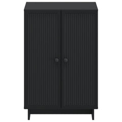 vidaXL Shoe Cabinet EDE 59.5 x 39.5 x 90 cm Engineered Wood Black 4
