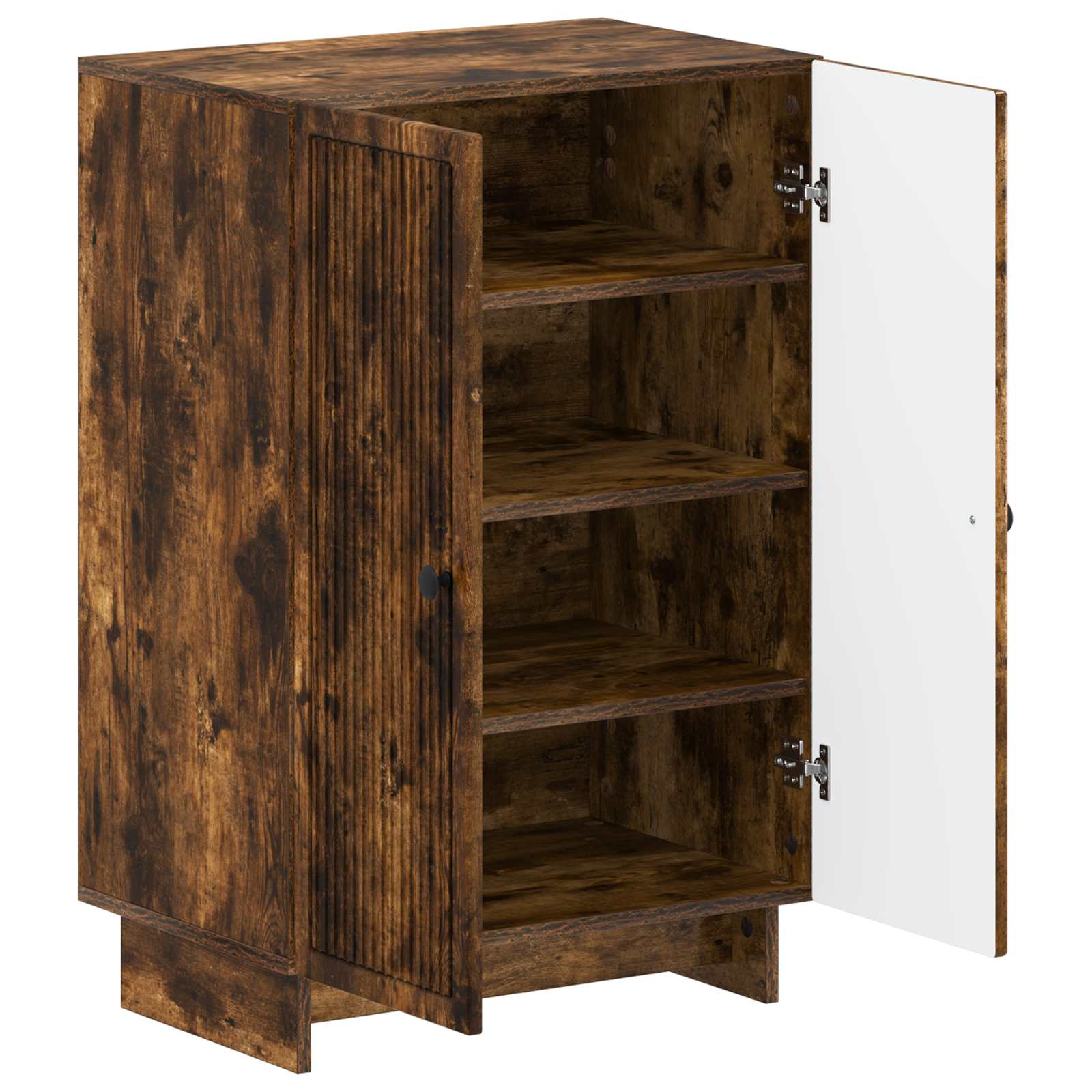 vidaXL Shoe Cabinet EDE 59.5 x 39.5 x 90 cm Engineered Wood Smoked Oak 3
