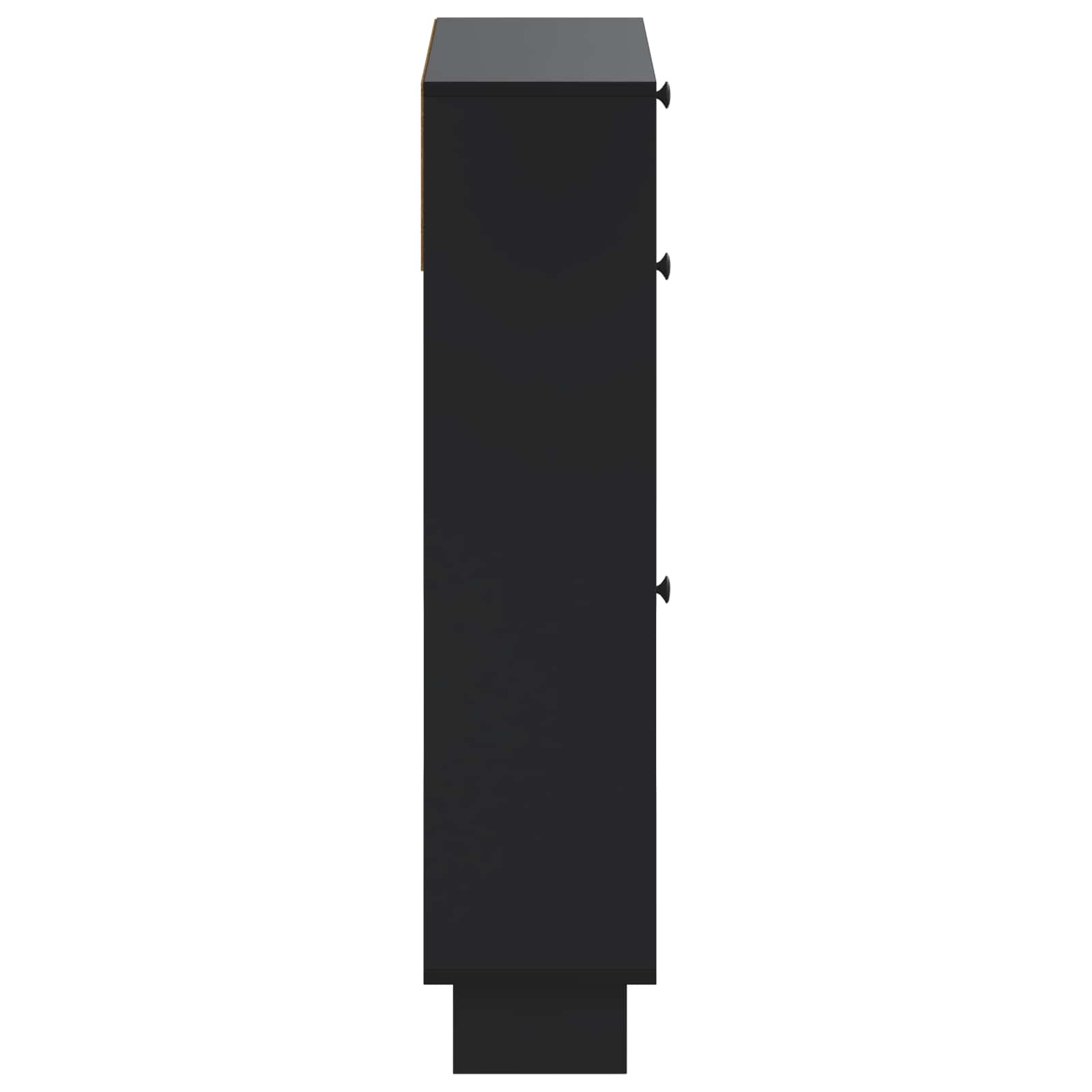 vidaXL Shoe Cabinet EDE 78 x 24 x 103 cm Engineered Wood Black 5