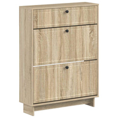 vidaXL Shoe Cabinet EDE 78 x 24 x 103 cm Engineered Wood Sonoma Oak 2