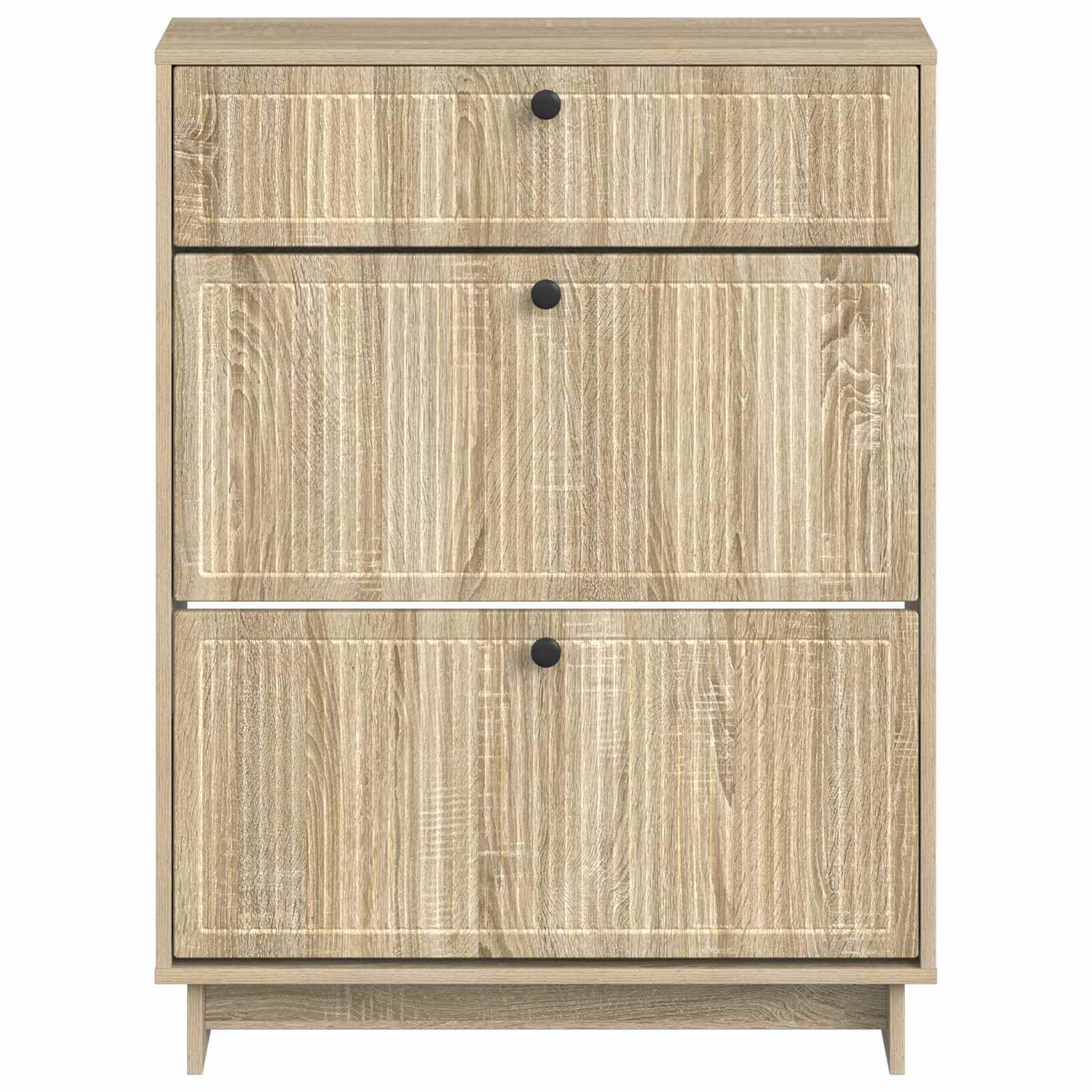 vidaXL Shoe Cabinet EDE 78 x 24 x 103 cm Engineered Wood Sonoma Oak 4