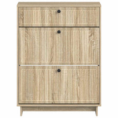 vidaXL Shoe Cabinet EDE 78 x 24 x 103 cm Engineered Wood Sonoma Oak 4