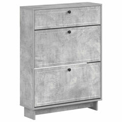 vidaXL Shoe Cabinet EDE 78 x 24 x 103 cm Engineered Wood Concrete Grey 2