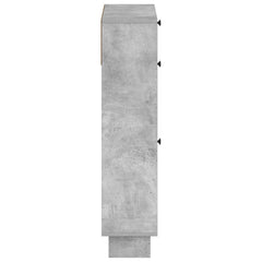 vidaXL Shoe Cabinet EDE 78 x 24 x 103 cm Engineered Wood Concrete Grey 5