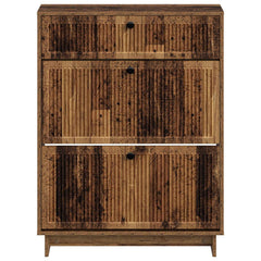 vidaXL Shoe Cabinet EDE 78 x 24 x 103 cm Engineered Wood Old Wood 4