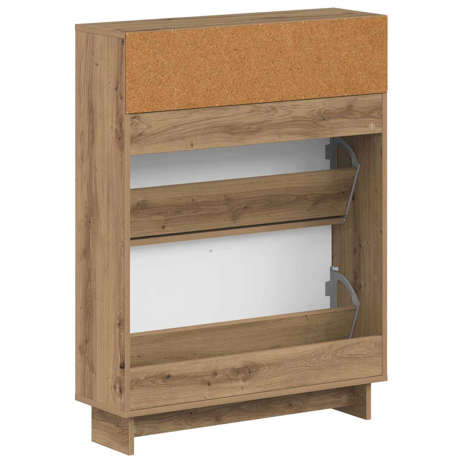 vidaXL Shoe Cabinet EDE 78 x 24 x 103 cm Engineered Wood Artisan Oak 6