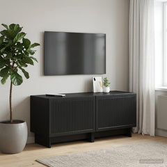 TV Cabinet Engineered Wood Black