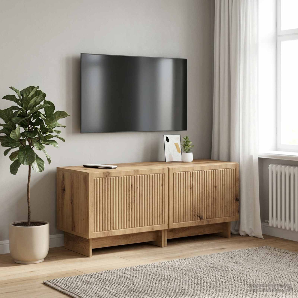 TV Cabinet Engineered Wood Artisan oak