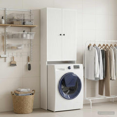 Toilet Cabinet EDE 66 x 25.5 x 190 cm White
