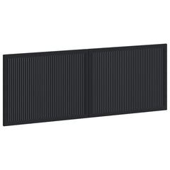 vidaXL Wall-Mounted Headboard EDE Black Engineered Wood 2